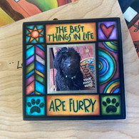 MACONE STUDIO BEST THINGS FURRY  WOOD PICTURE FRAME