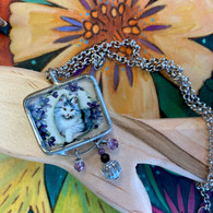 ALYSSE HENNESSEY  Lavender Kitty Necklace