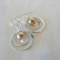 THOMAS KUHNER JEWELRY Sterling Concentric Circles Earrings