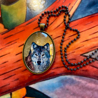 DREAMBIRD ART Gold Wolf Necklace