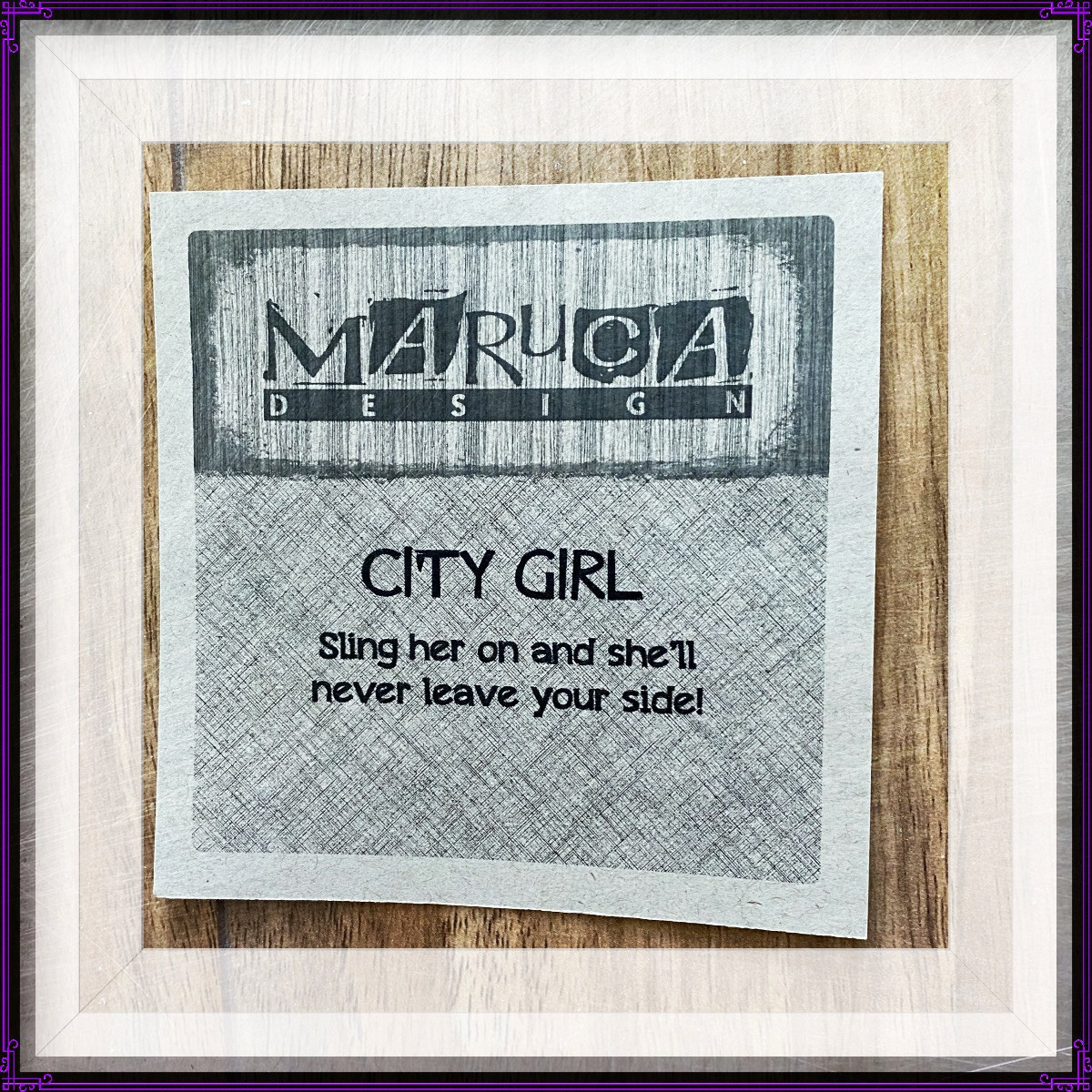 MARUCA DESIGN VEGAN-FRIENDLY BAGS New Tapestry Black City Girl Cross Body  Sling Bag