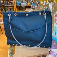 RENEE VEGAN BAG Matte Navy Riley V Bag