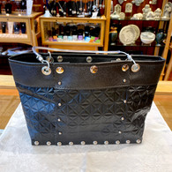 RENEE VEGAN BAG Black Pyramid/Charcoal Split Mid-Size Bag