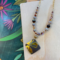 HOLLY YASHI Brown/Peach Painter Necklace