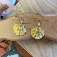 HOLLY YASHI Gold Fanciful Clam Shell Earrings