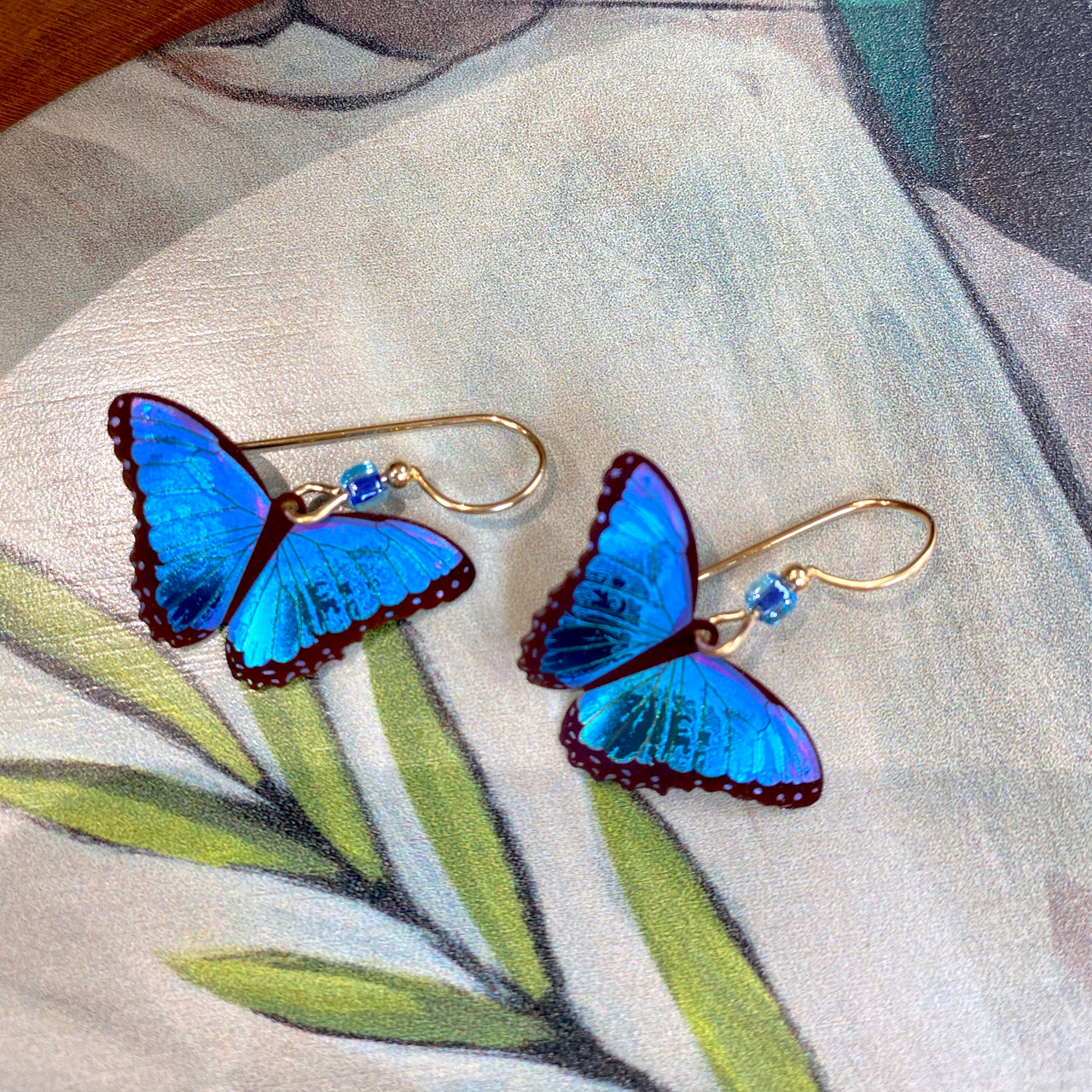 Butterfly sale earrings blue