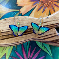 HOLLY YASHI Green Gold Butterfly Earrings