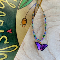 HOLLY YASHI Purple Butterfly Necklace