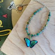 HOLLY YASHI Green Butterfly Necklace
