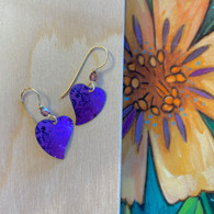 HOLLY YASHI Healing Heart Dancing Leaf Purple Earrings