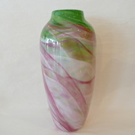 MARK ROSENBAUM ART GLASS VASE Dreamscape Vase Pink/Green 