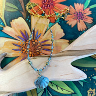 HOLLY YASHI Sage Fanciful Clam Shell Necklace