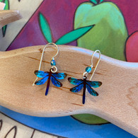 HOLLY YASHI Blue Dancing Dragonfly Earrings