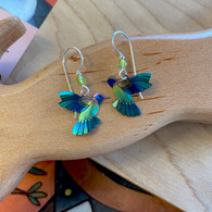 HOLLY YASHI Island Green Dancing Hummingbird Earrings