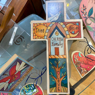 SINCERELY STICKS Foundation in Faith CROSS PLAQUE 