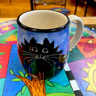 Fluffy Black Cat ceramic mug
Hand-thrown & Handmade in the USA