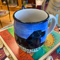 Black Lab handcrafted ceramic mug. Handcrafted in the USA