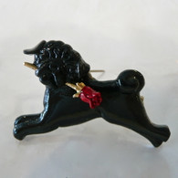Black Pug with rose of love Pin & Pendant
Handmade in the USA