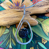 THE ARTIST JAY Shiny Black Open Teardrop Necklace 