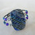 ICE BLUE FUSED GLASS MEMORY WIRE CUFF
HANDMADE IN THE USA