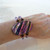 ORCHID FUSED GLASS MEMORY WIRE CUFF
HANDMADE IN THE USA