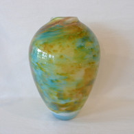 FIELDS & FIELDS ART GLASS Blown Glass Fall Meadow Vase $325.00