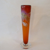 NICHOLSON BLOWN GLASS Tangerine Bud Vase 