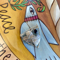 LAURA CONNERS Two Hearts/ Amythyst  Pin and Pendant