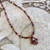 Autumn Swarovski Crystal beaded Hamsa with Crystal Eye Necklace
Handmade in the USA