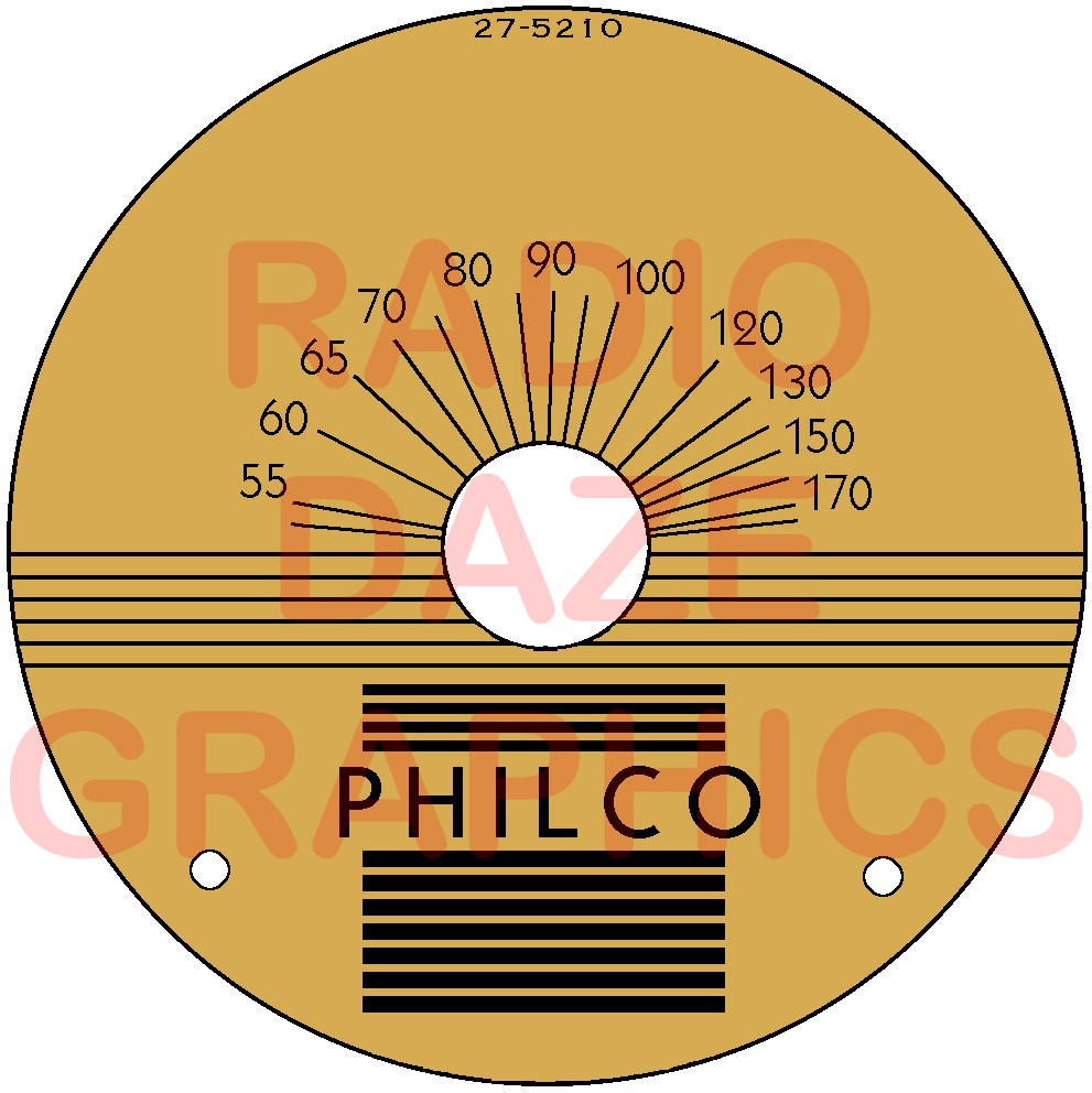 Philco 37-33,37-33B,37-33F,37-84,37-84B Dial (Item: DS-A108
