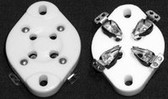 4 Pin Ceramic Plate Style Socket - 300B, 2A3, 811, 45, etc. (Item: SKT-4-C1)