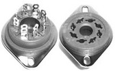 8 Pin Octal Tube Socket - Mica - Molded in Plate (MIP) Mounting (Item: SKT-8-M2)