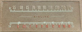 Dial image taken against a tan/brown background to better illustrate lighter portions of dial scale. Dial glass is clear other than scale printing.
