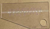Dial image taken against a tan/brown background to better illustrate white scale print. Dial is clear other than the scale printing.