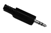 3 Conductor Black Phone Plug - 3.5mm (Item: PP3.5-3C-BLK)