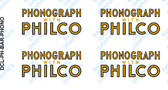 Radiobar "PHONOGRAPH with PHILCO" Decal (Item: DCL-PH-BAR-PHONO)