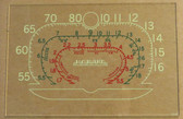Dial image taken against a tan/brown background to illustrate off-white portions of dial. Dial glass is clear other than dial scale printing.