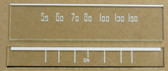 Dial images taken against a tan/brown background to illustrate white dial print. Dials are clear glass other than printing.