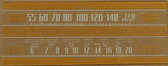 Dial image taken against a tan/brown background to illustrate the off-white dial print. Dial glass is clear other than the dial print itself.