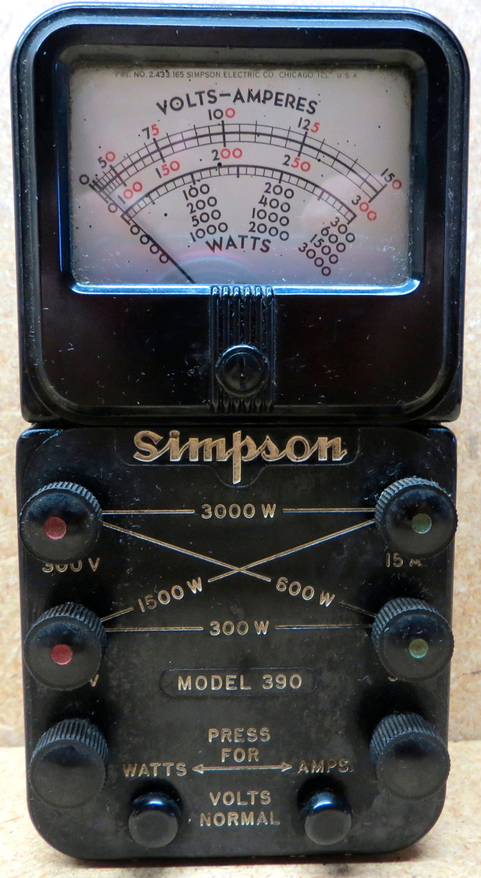 Simpson Electric Panel Meter 55Md 0-25 ACA 3.5 Ul Rnd Model 1020 Simpson Electric Panel Meter 55Md 0-25 ACA 3.5 Ul Rnd Model 1020