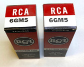 Matched Pair of New Old Stock RCA 6GM5 Vacuum Tubes (Item: RDW-219)