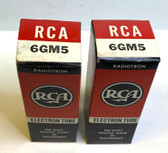 Matched Pair of New Old Stock RCA 6GM5 Vacuum Tubes (Item: RDW-220)