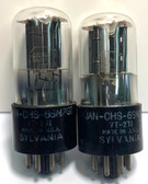 Matched Pair Sylvania JAN-CHS-6SN7GT Vacuum Tubes-Used-Fully Tested (Item: RDW-378)