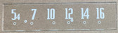 Dial image take against gray/tan background to better illustrate dial scale. Dial glass is clear other than white print.