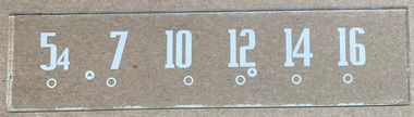 Dial image take against gray/tan background to better illustrate dial scale. Dial glass is clear other than white print.