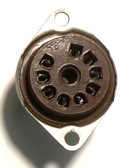 9 Pin Miniature Tube Socket-Mica-Saddle Mount (Item: NOS-SKT-81)