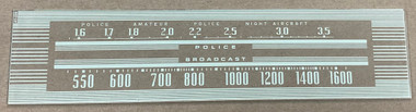 Dial image is taken against a tan/brown background to better illustrate dial scale print. Dial is clear glass other than scale printing.