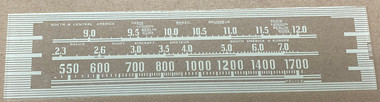 Dial image taken against tan/brown background to better illustrate dial scale print. Dial is clear other than scale print.