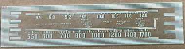 Dial image taken against a tan/gray background to better illustrate dial scale printing. Dial glass is CLEAR other than the dial scale printing.