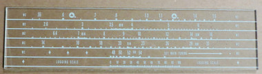 Dial image taken against tan/brown background to better illustrate white dial scale print. Dial is clear other than scale print.